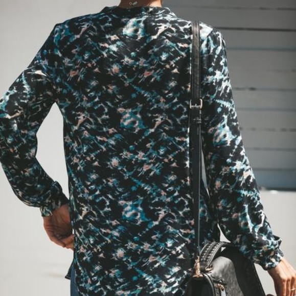 Ocean Wave Blouse Chiffon Silky - Picture 7 of 7